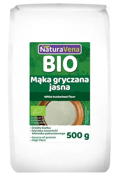 Mąka gryczana jasna 500 g - Naturavena (EKO)