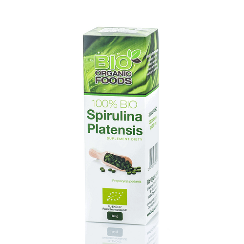 Spirulina platensis 320 szt. 250 mg - Bio Organic Foods (EKO)
