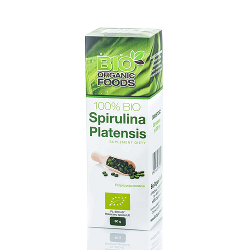 Spirulina platensis 320 tabletek 250 mg - Bio Organic Foods (BIO)