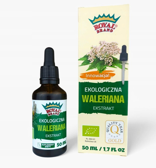 Ekstrakt z waleriany w kroplach 50 ml - Royal Brand (EKO)