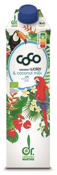 Coconut Milk   Napój Kokosowy Do Picia Bio 1 L  -  COCO (DR MARTINS)