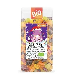 Wegańskie żelki bez żelatyny świąteczne misie bezglutenowe 500 g - Biominki (EKO)