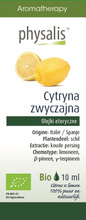 Olejek eteryczny cytryna zwyczajna 10 ml - Physalis (BIO)