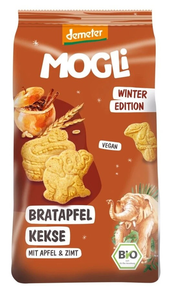 Ciastka o smaku pieczonego jabłka z cynamonem 50 g - Mogli (EKO)