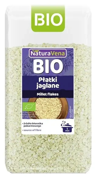 Płatki jaglane 400 g - NaturaVena (EKO)
