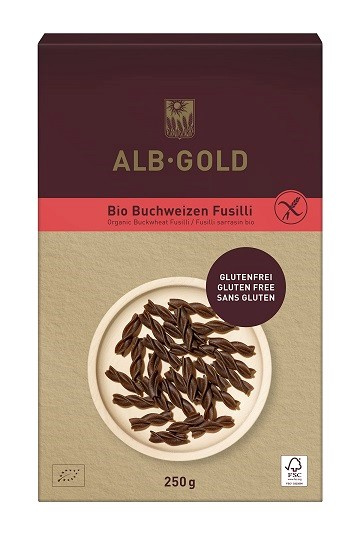 Makaron świderki gryczany bezglutenowy 250 g - Alb Gold (BIO)