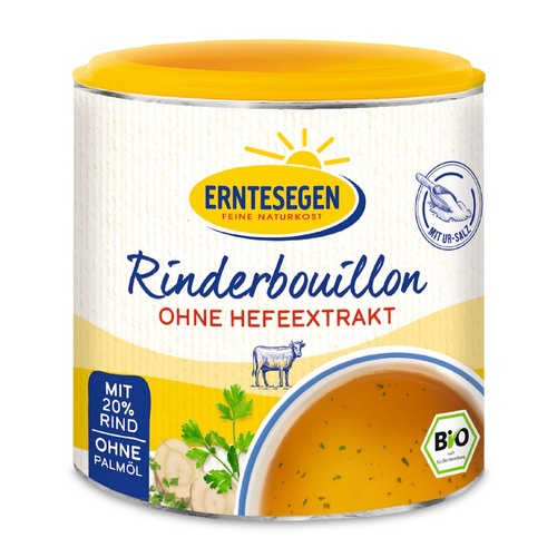Bulion wołowy bez dodatku drożdży w proszku 120 g - Erntesegen (EKO)