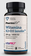 Witamina K2 + D3 bezglutenowa 60 kapsułek - Pharmovit