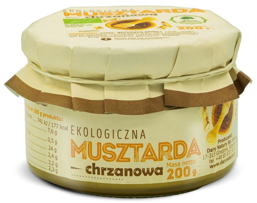Musztarda chrzanowa 200 g – dary natury (EKO)