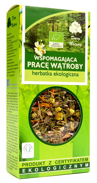 Herbatka wspomagająca pracę wątroby 50 g - Dary Natury (BIO)