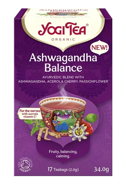 Herbatka ajurwedyjska równowaga z ashwagandhą ashwagandha balance 17 szt. 34 g - Yogi Tea (EKO)