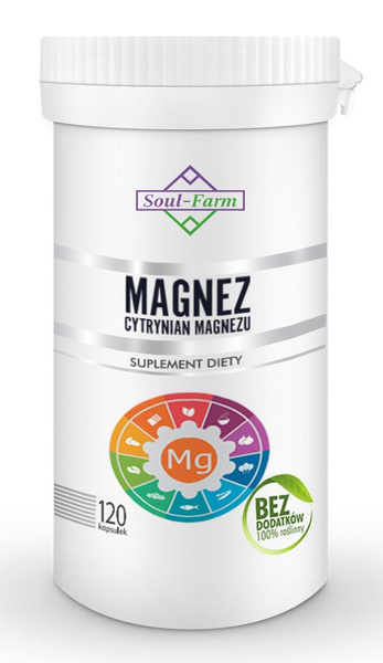 Cytrynian Magnezu 120 Kapsułek (650 Mg)  -  SOUL FARM