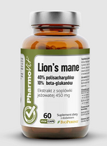 Grzyby lion's mane ekstrakt (450 mg) bezglutenowy 60 kapsułek - Pharmovit