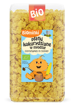 PŁATKI KUKURYDZIANE W MIODZIE BIO 300 g - BIOMINKI