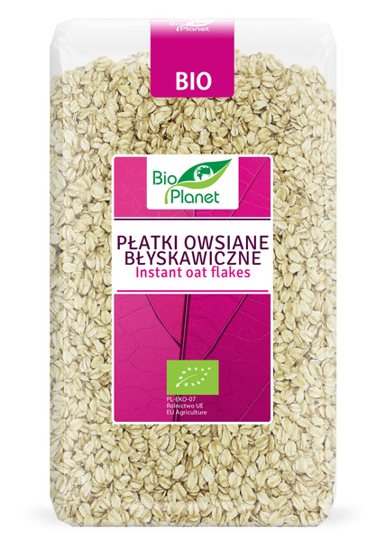 Płatki Owsiane Błyskawiczne 600g - Bio Planet - EKO