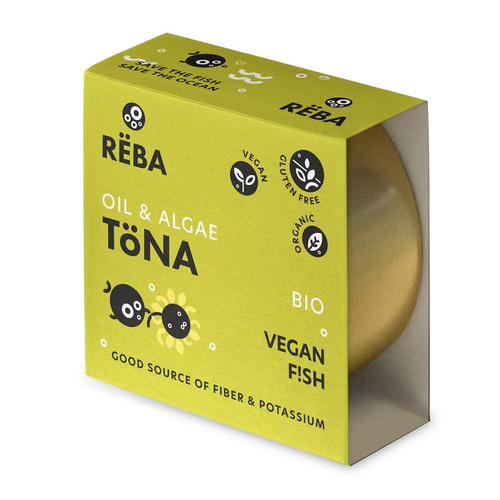 Wegańska alternatywa tuńczyka w oleju słonecznikowym bezglutenowa (oil & algae tona) 150 g - Reba (BIO)