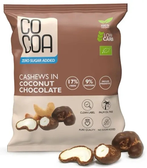 Orzechy nerkowca w czekoladzie kokosowej 70 g - Cocoa (EKO)