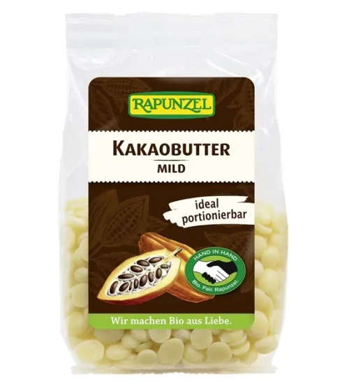 Tłuszcz kakaowy w krążkach 100 g - Rapunzel (EKO)
