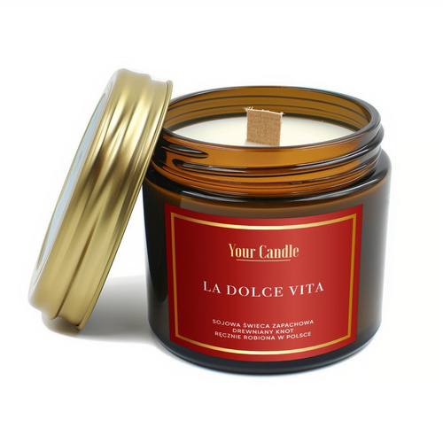 Świeca sojowa z drewnianym knotem la dolce vita 120 ml - Your Candle