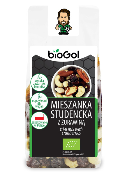 Mieszanka studencka z żurawiną 150 g - Biogol (EKO)