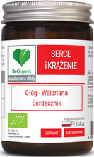 Tabletki wspomagające serce i krążenie głóg waleriana serdecznik 100 szt. - Be Organic (EKO)