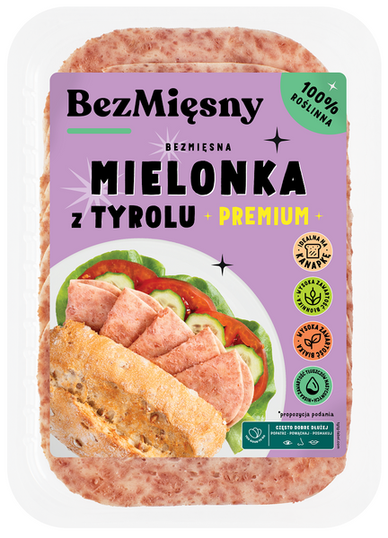 Mielonka tyrolska roślinna plastry 100 g - Bezmięsny