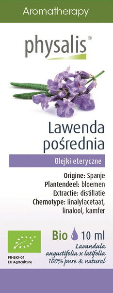 Olejek eteryczny lawenda pośrednia 10 ml - Physalis (EKO)