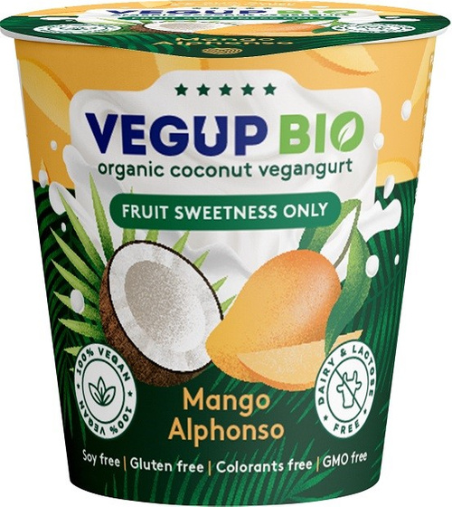 Deser kokosowy mango bezglutenowy vegangurt 140 g - Vegup Bio (BIO)