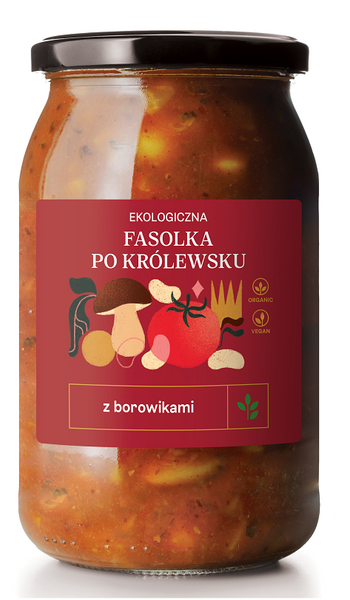 Fasolka po królewsku z borowikami 900 ml - Delikatna (BIO)