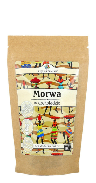 Morwa w czekoladzie bezglutenowa 100 g - Pięć Przemian