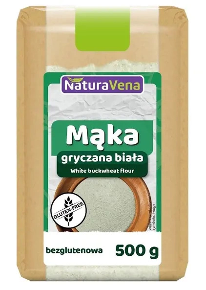 Mąka gryczana biała bezglutenowa 500 g - Naturavena