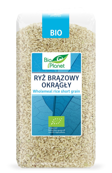 Ryż Brązowy Okrągły 500g - Bio Planet