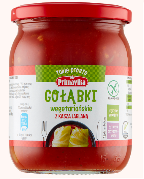 Gołąbki Wegetariańskie z Kaszą Jaglaną 480g -  Primavika