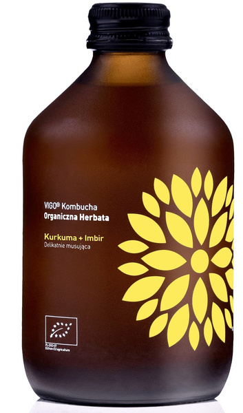 Kombucha z kurkumą i imbirem bezglutenowa 330 ml - Vigo (EKO)