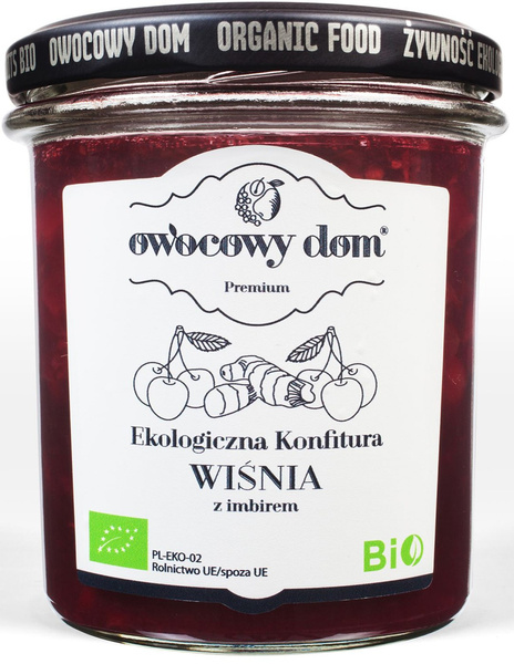 Konfitura Wiśnia Z Imbirem Bio 300 G  -  OWOCOWY DOM