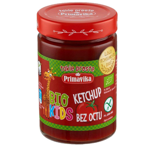 Ketchup dla dzieci bez octu bezglutenowy 315 g - Primavika (EKO)