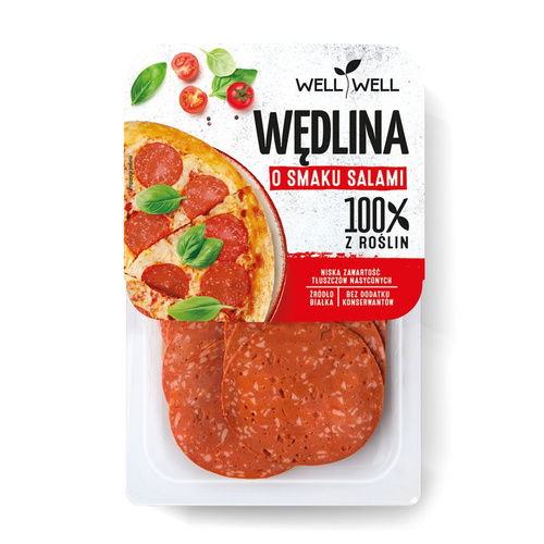 Wędlina roślinna o smaku salami 100 g - Well Well