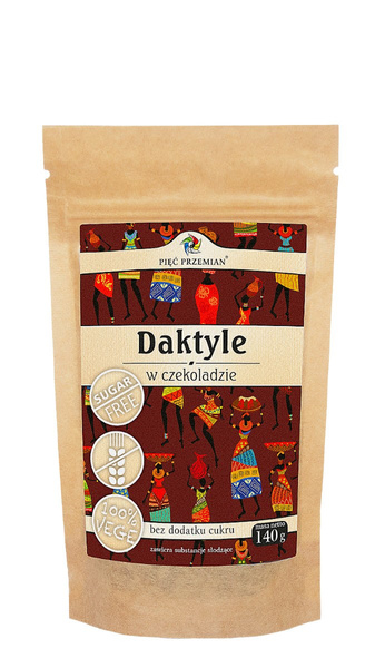 Daktyle w czekoladzie bezglutenowe 140 g - Pięć Przemian