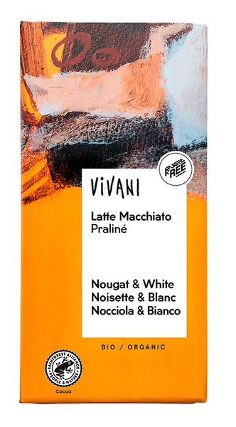 Czekolada O Smaku Latte Macchiato Bio 100 G  -  VIVANI