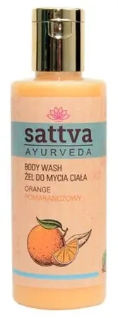 Żel do mycia ciała pomarańczowy 210 ml - Sattva