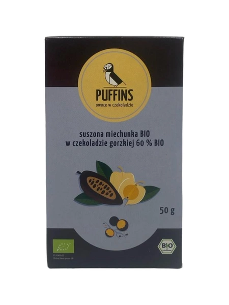 Miechunka W Czekoladzie Gorzkiej Bio 50 G - Puffins