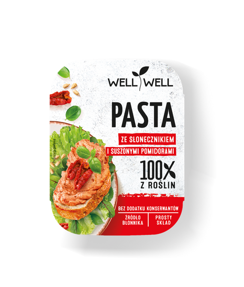 Pasta ze słonecznikiem i pomidorami 125 g - Well Well