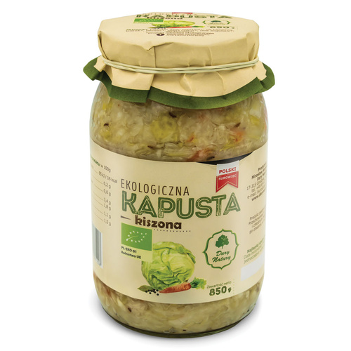 Kapusta kiszona z przyprawami 850 g - Dary Natury (BIO)