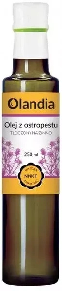 OLEJ Z OSTROPESTU PLAMISTEGO TŁOCZONY NA ZIMNO 250 ml - OLANDIA