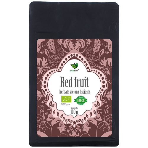 Herbata zielona liściasta czerwone owoce 100 g - Ecoblik (EKO)