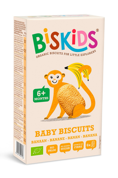 Ciasteczka bananowe od 6 msc. 120 g - Biskids (EKO)