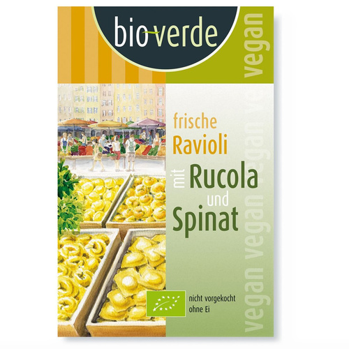 Ravioli świeże z rukolą i szpinakiem 250 g - Bio Verde (BIO)