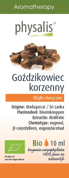Olejek eteryczny goździkowiec korzenny 10 ml - Physalis (EKO)