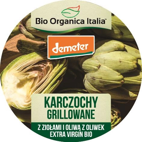 Karczochy Grillowane Z Ziołami I Oliwą Z Oliwek Extra Virgin Demeter Bio 125 G - Bio Organica Italia