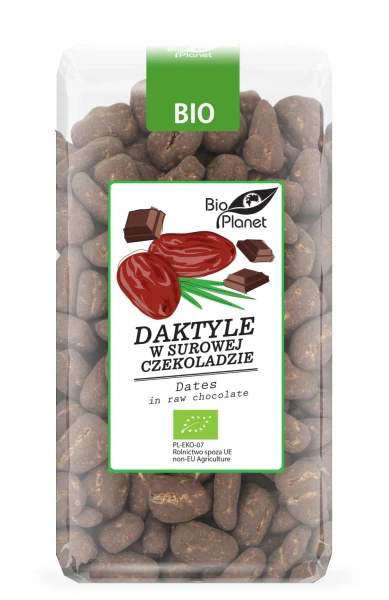 Daktyle w surowej czekoladzie 250 g - Bio Planet (EKO)
